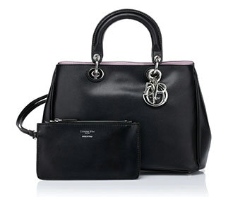 small Christian Dior diorissimo nappa leather bag 0902 black - Click Image to Close